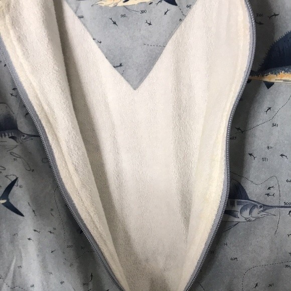 Weekender all over fish print zip up cotton lined shirt size medium - Picture 7 of 12